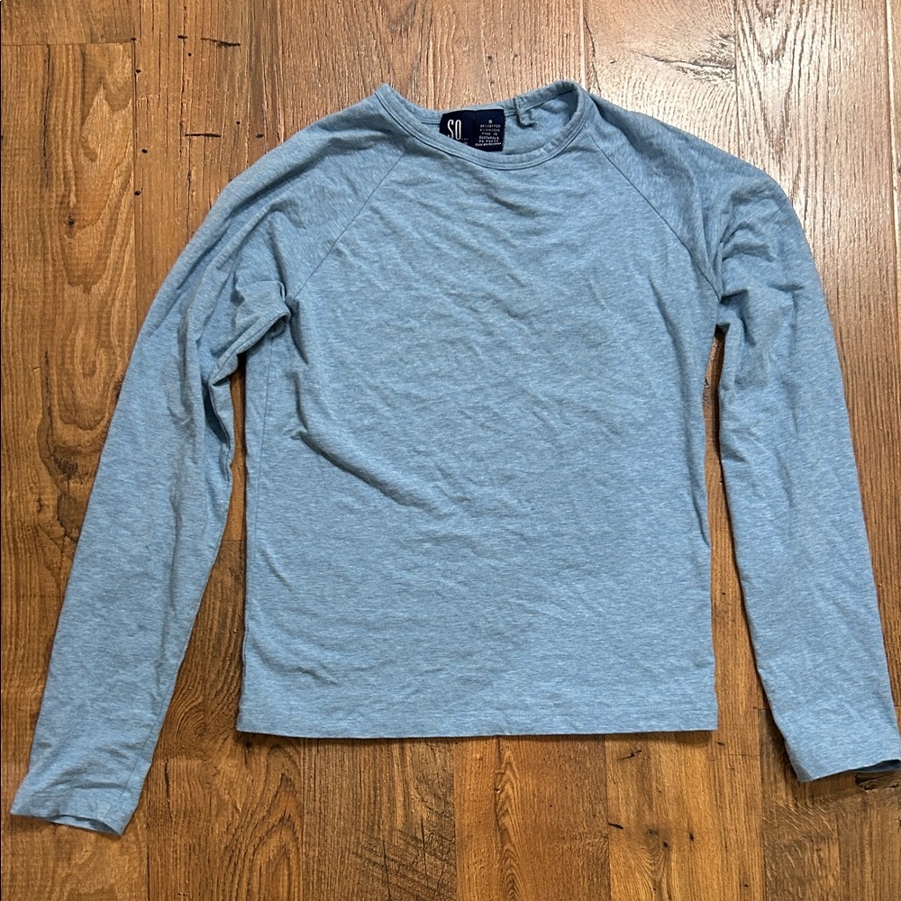 Blue long sleeve t-shirt